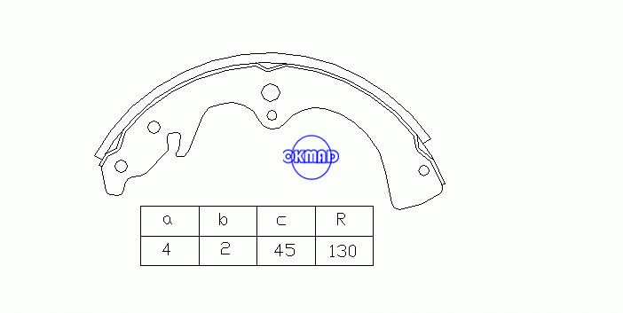 FORD TRUCK Courier MAZDA TRUCK B-2000 Mâchoires de frein à tambour FMSI: 1344-S488 OEM: UA25-26-38Z FDB237 MK11078 GS8522, OK-BS158